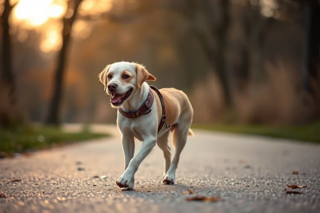 Senior Dog With Dementia Walking In Circles